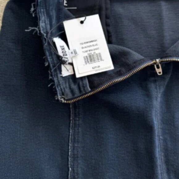 NWT RE/DONE BLACKEN BLUE TUBE MINI SKIRT - SIZE 29 - Picture 5 of 5